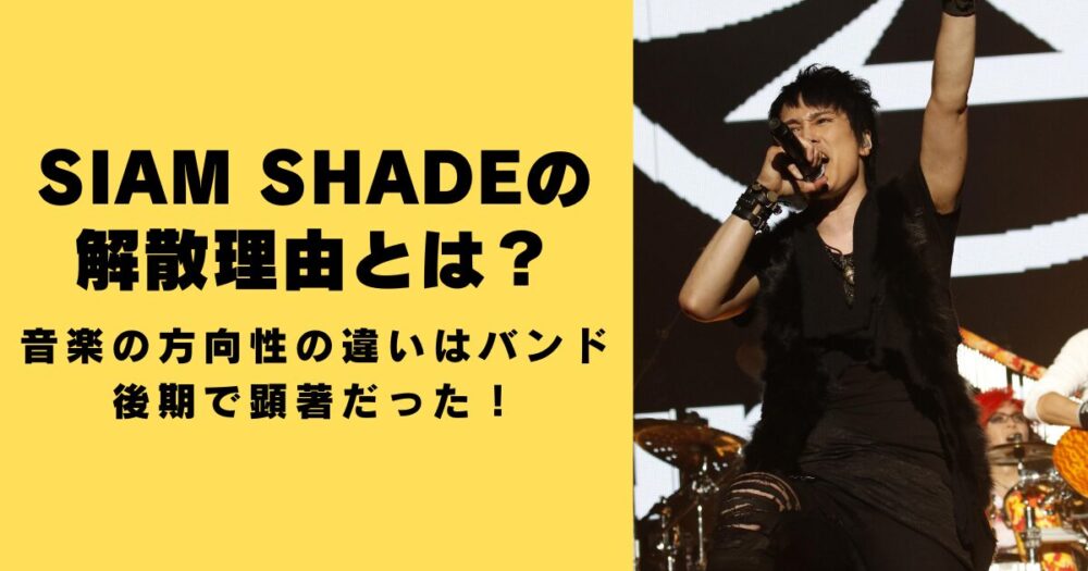 シャムシェイドの解散理由とは？音楽の方向性の違いはバンド後期で顕著だった！