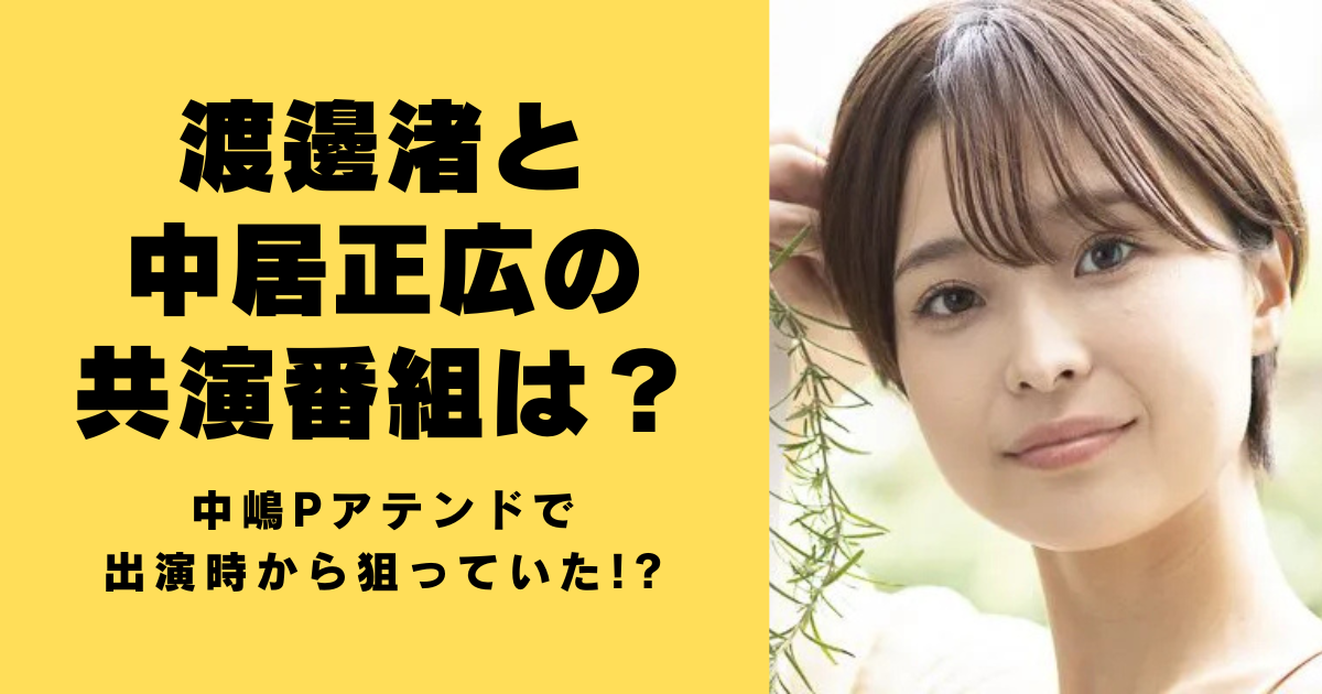 渡邊渚と中居正広の共演番組は？中嶋Pアテンドで出演時から狙っていた!?