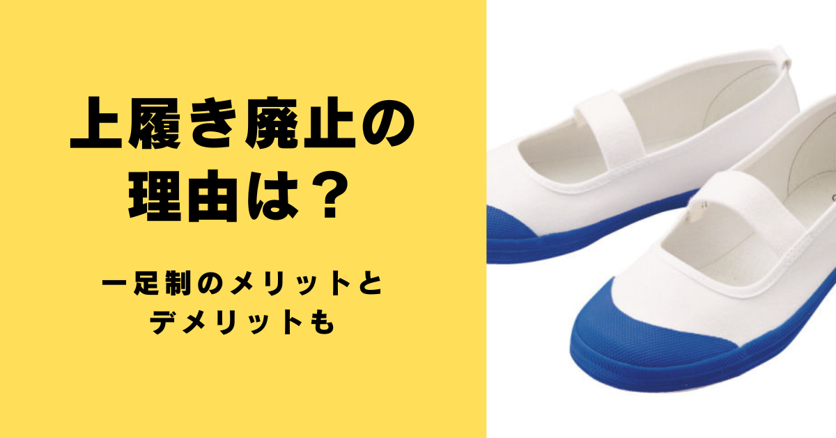 上履き廃止の理由は？一足制のメリットとデメリットも